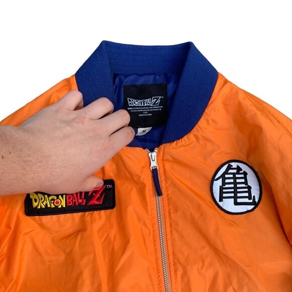 Rare Dragon Ball Z Embroidered Bomber Jacket Orange Medium - Picture 2 of 6